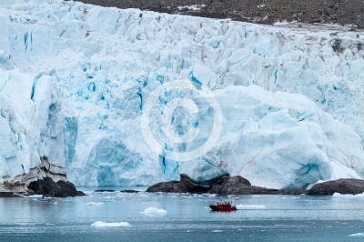 glacier of the svalbard in north pole